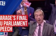 Nigel Farage’s dramatic final speech at the European Parliament ahead of the Brexit vote